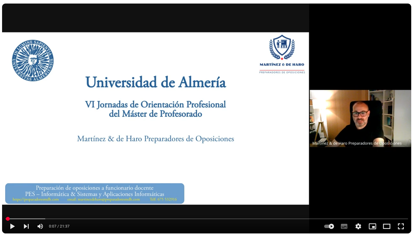 VI Jornadas de Orientación del Máster de Profesorado. UAL 2025