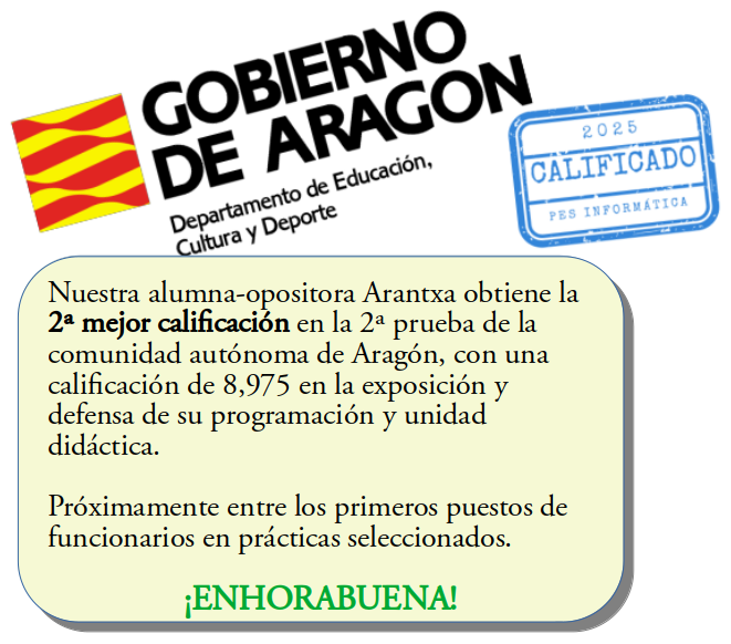 2ª mejor calificación de la 2ª prueba en Aragón