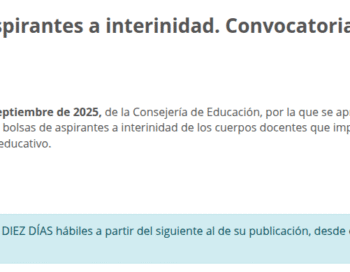 Bolsas de aspirantes a interinidad Asturias