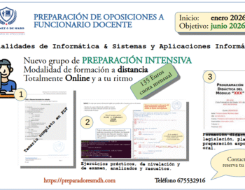 Nuevo grupo preparación de oposiciones: DISTANCIA 2026